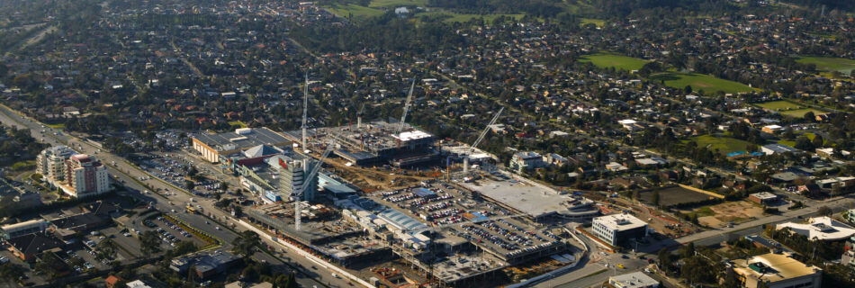Aerial view of Doncaster Westfield 'Shoppingtown' taken in 2006.